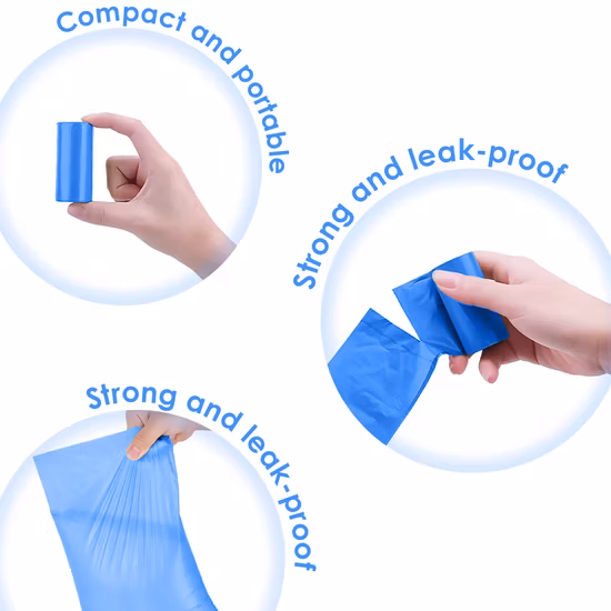 Sacchetti addensati per escrementi di animali domestici/100% biodegradabile/Amido di mais/OEM/Forniture professionali per animali domestici