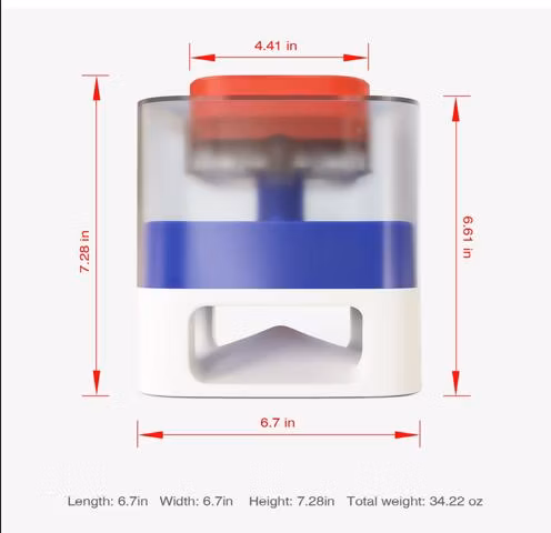Popolare Pet Interactive Intelligence Press Alimentatore per alimenti Divertimento per cani Alimentazione scorrevole Trasparente Ventosa sottovuoto Conservazione degli alimenti